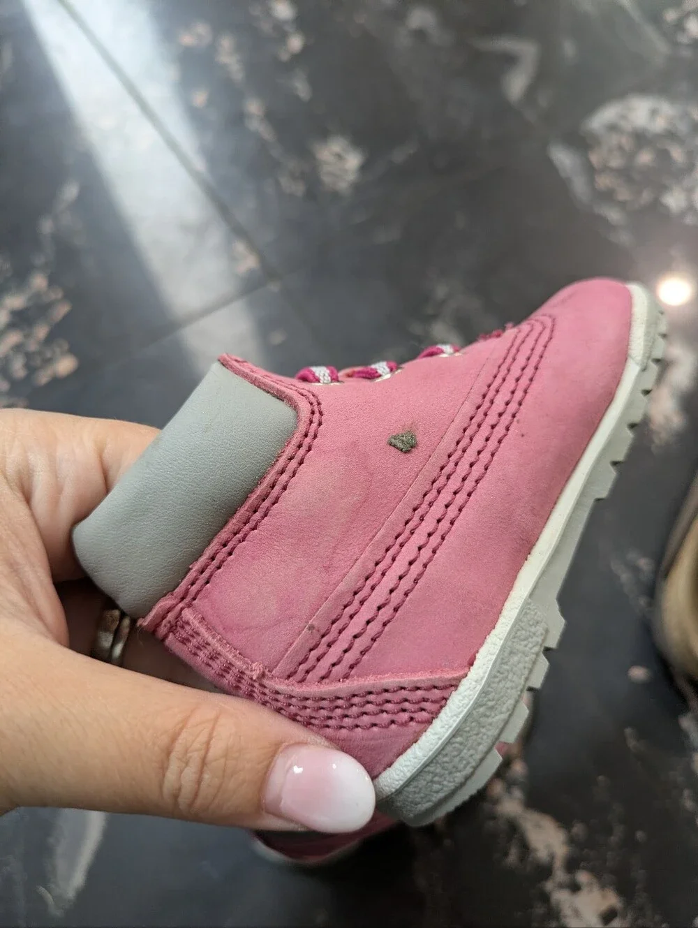 Timberland Pink Crib Booties